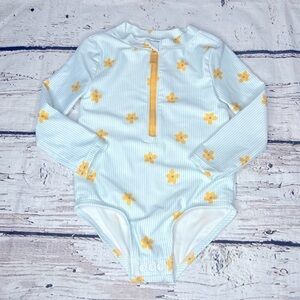 Carter's Daisy Long Sleeve One Piece Rashguard Size 18M